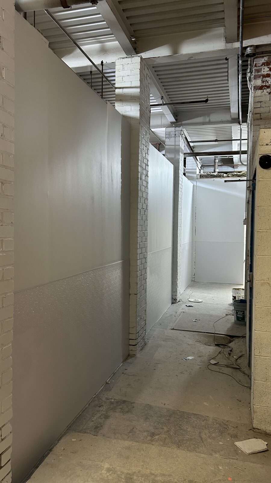 FRP walls in a commercial basement